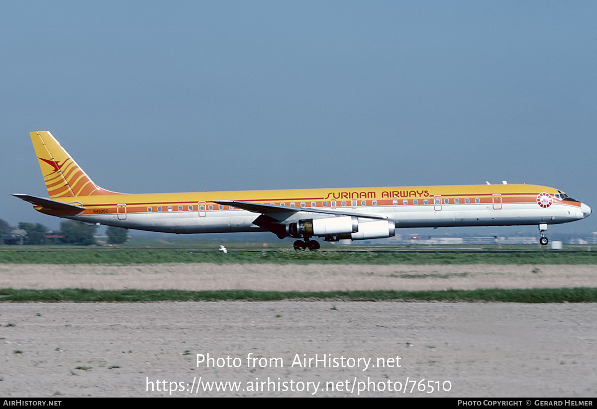 Aircraft Photo of N4935C | McDonnell Douglas DC-8-63 | Surinam Airways | AirHistory.net #76510