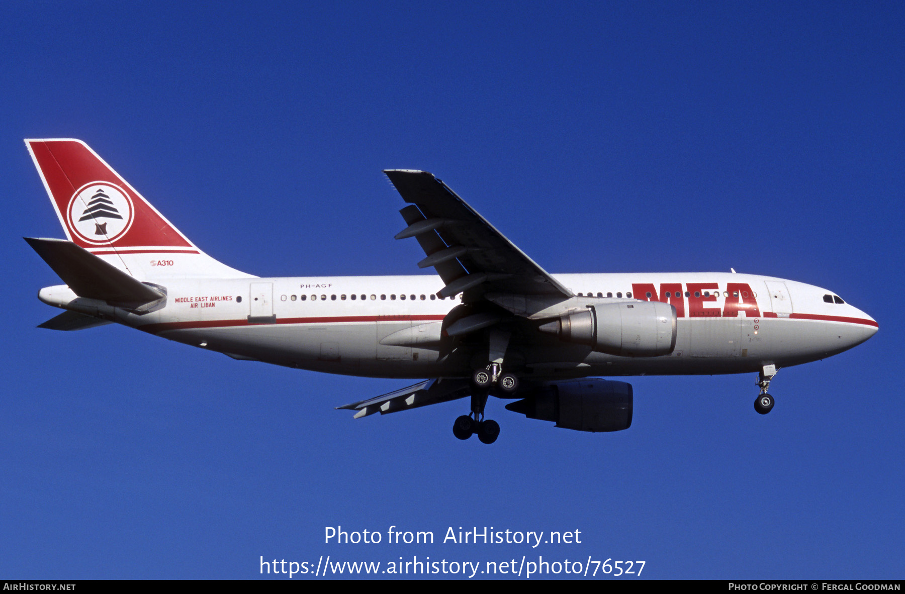 Aircraft Photo of PH-AGF | Airbus A310-203 | MEA - Middle East Airlines | AirHistory.net #76527