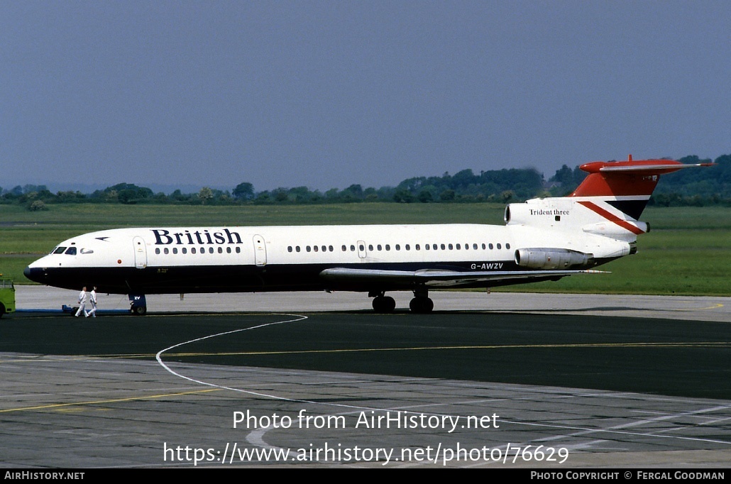 Aircraft Photo of G-AWZV | Hawker Siddeley HS-121 Trident 3B | British Airways | AirHistory.net #76629