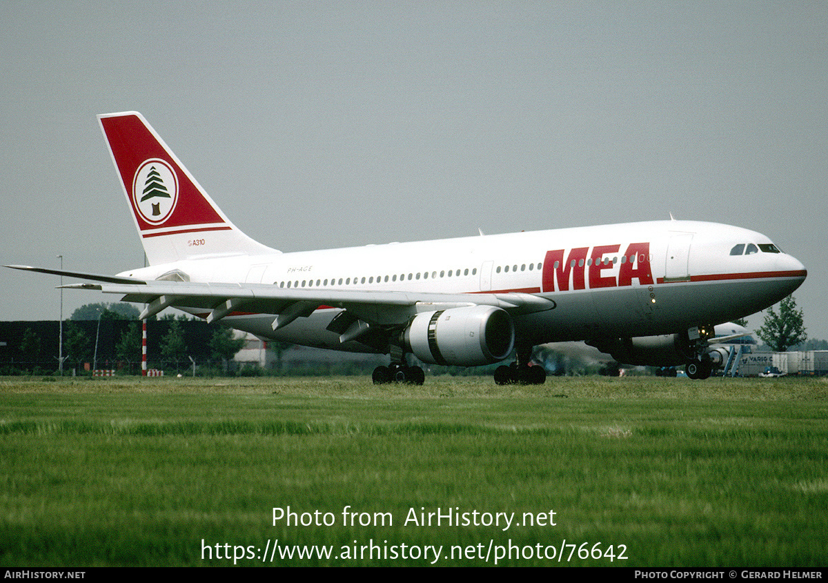 Aircraft Photo of PH-AGE | Airbus A310-203 | MEA - Middle East Airlines | AirHistory.net #76642