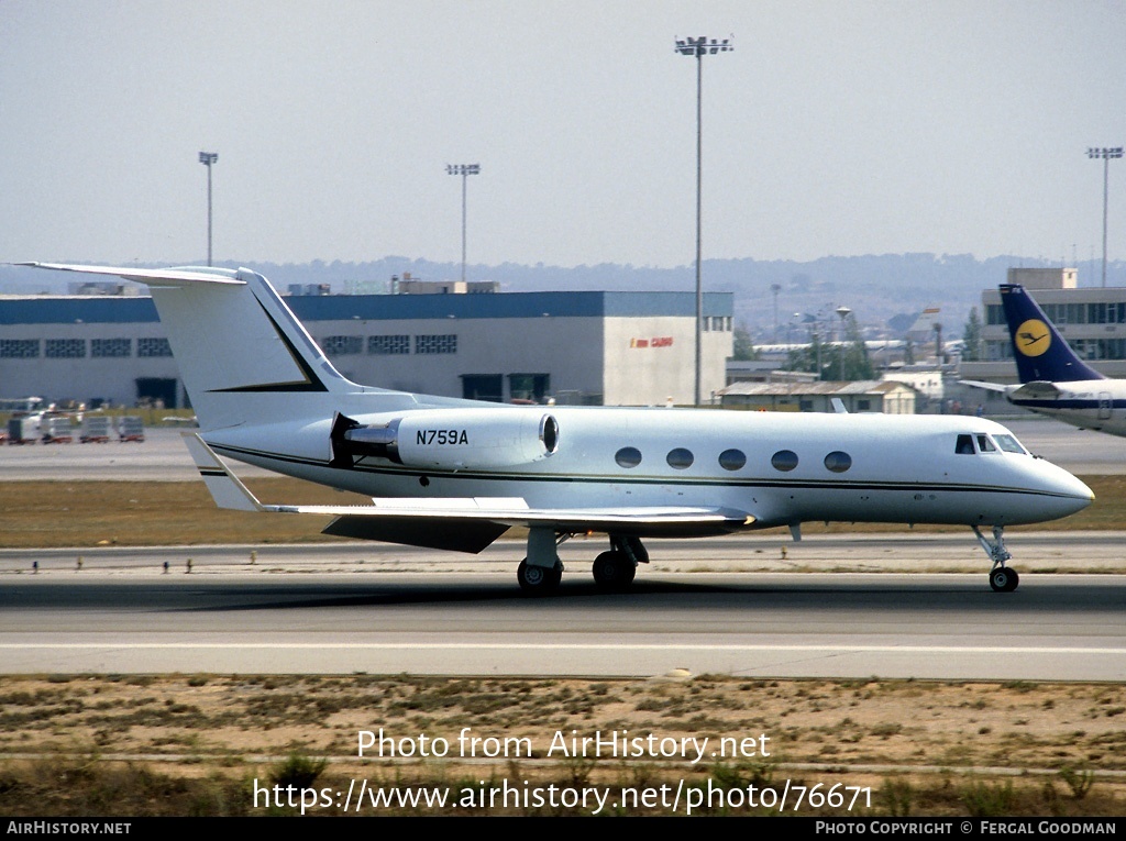 Aircraft Photo of N759A | Grumman American G-1159B Gulfstream II-B | Aramco | AirHistory.net #76671