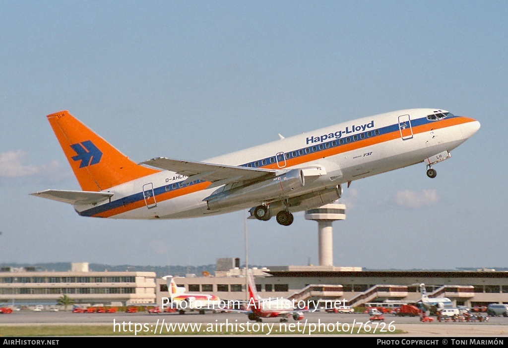 Aircraft Photo of D-AHLH | Boeing 737-2K5/Adv | Hapag-Lloyd | AirHistory.net #76726