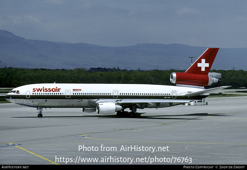 Aircraft Photo of HB-IHN | McDonnell Douglas DC-10-30/ER | Swissair | AirHistory.net #76763