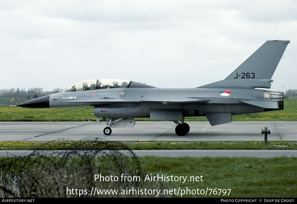 Aircraft Photo of J-263 | General Dynamics F-16B Fighting Falcon | Netherlands - Air Force | AirHistory.net #76797