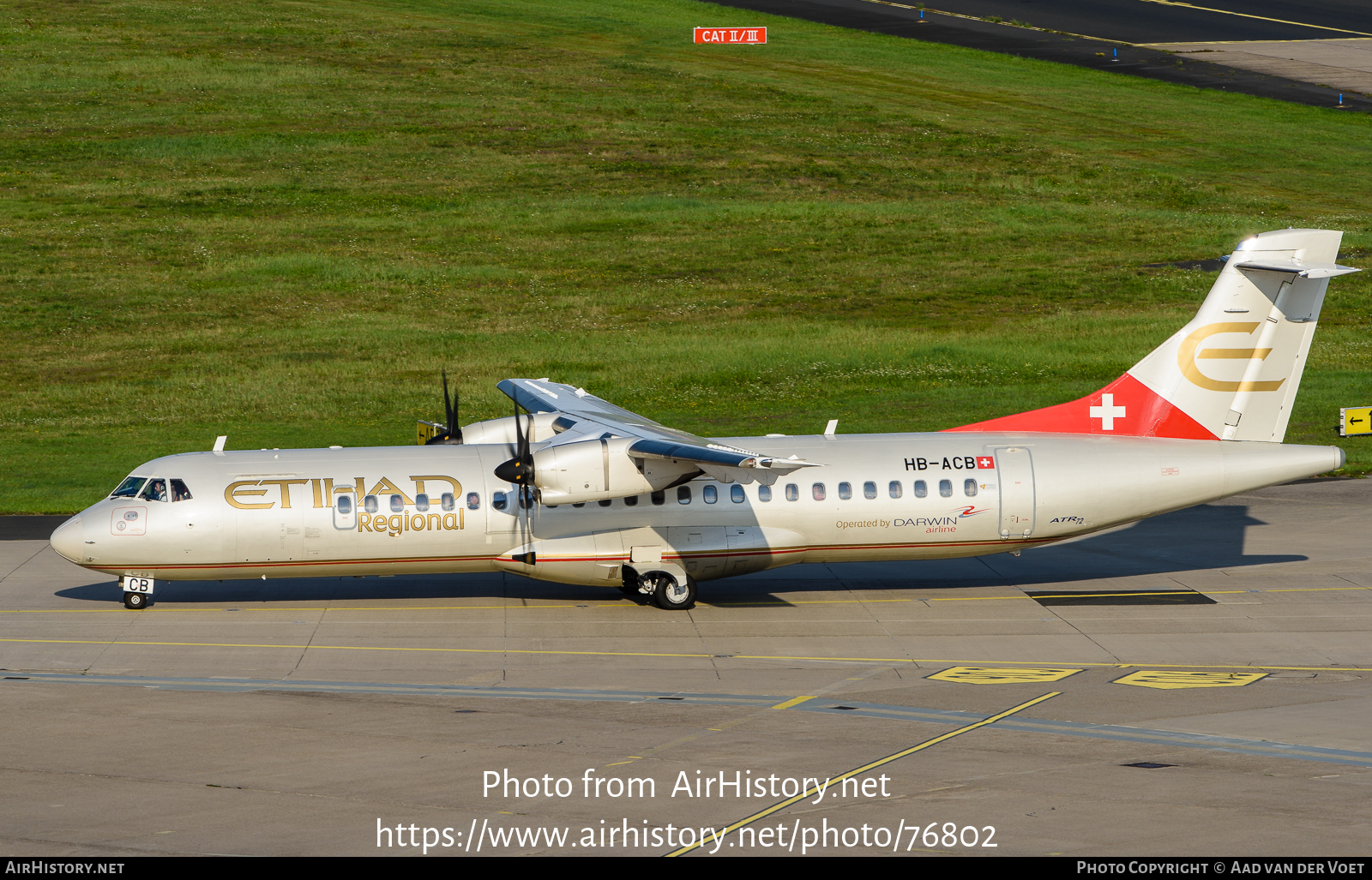 Aircraft Photo of HB-ACB | ATR ATR-72-500 (ATR-72-212A) | Etihad Regional | AirHistory.net #76802