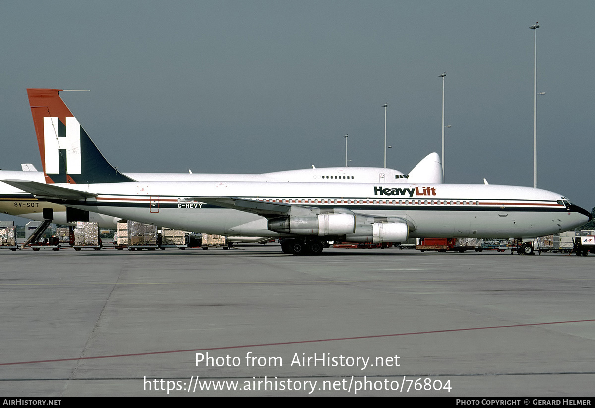 Aircraft Photo of G-HEVY | Boeing 707-324C | HeavyLift Cargo Airlines | AirHistory.net #76804