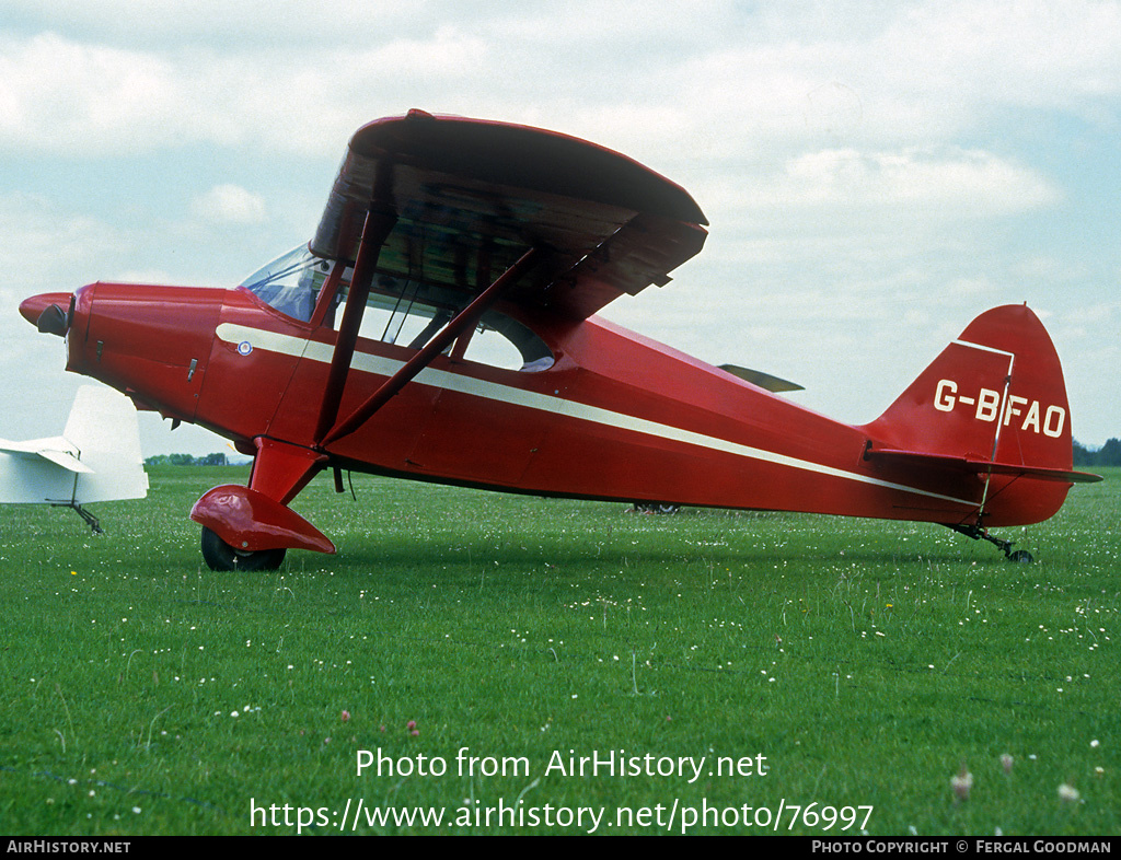 Aircraft Photo of G-BFAO | Piper PA-20-135 Pacer | AirHistory.net #76997