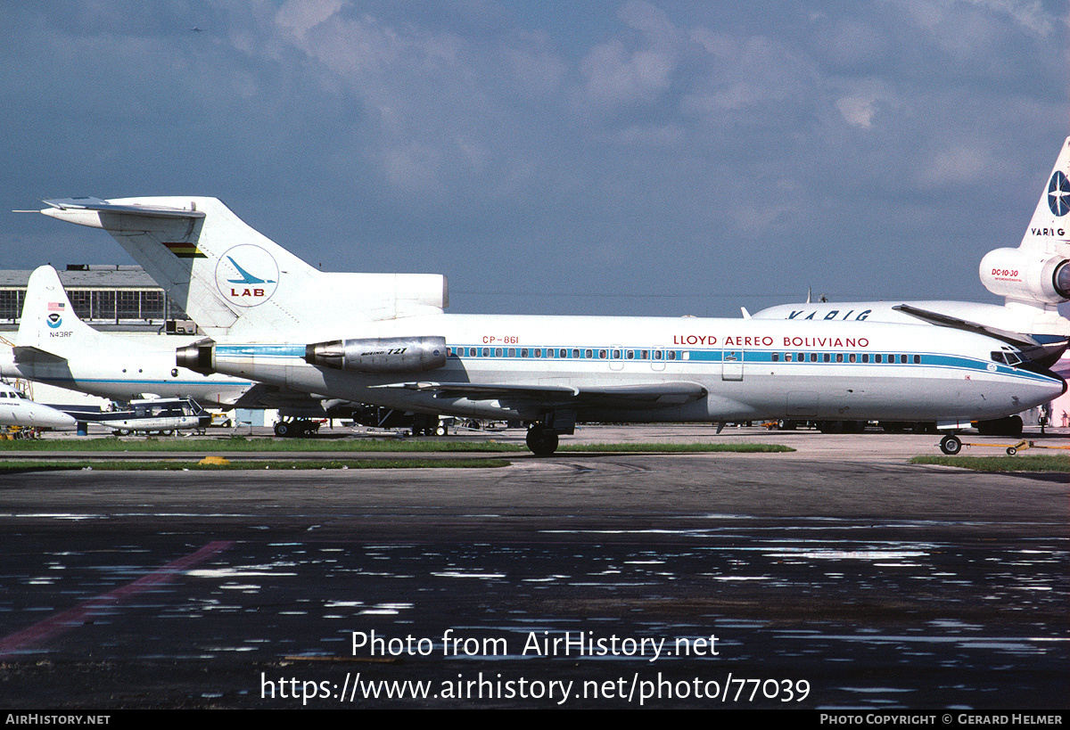 Aircraft Photo of CP-861 | Boeing 727-1A0 | Lloyd Aereo Boliviano - LAB | AirHistory.net #77039