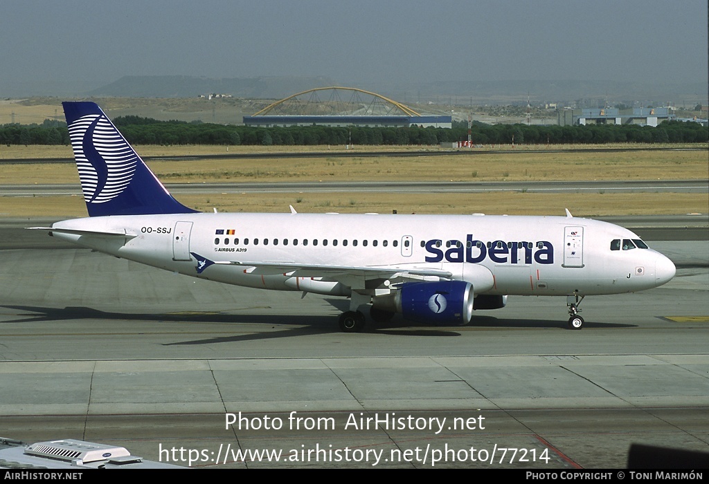 Aircraft Photo of OO-SSJ | Airbus A319-112 | Sabena | AirHistory.net #77214