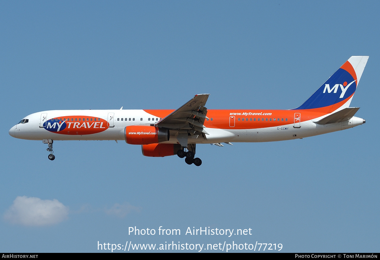 Aircraft Photo of G-CCMY | Boeing 757-23A | MyTravel Airways | AirHistory.net #77219