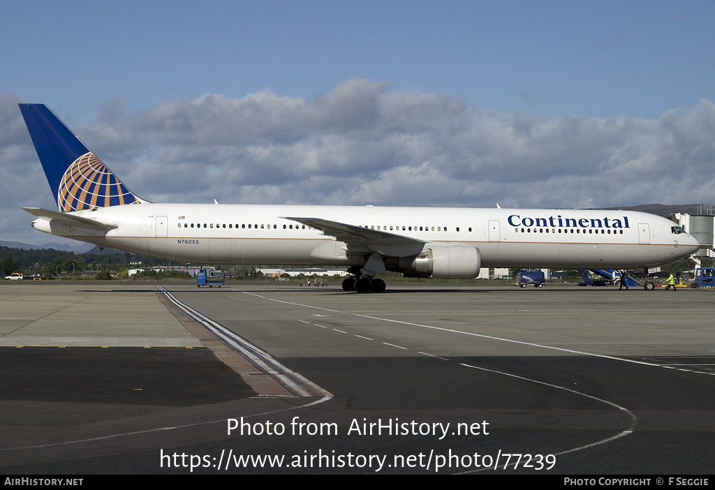 Aircraft Photo of N76055 | Boeing 767-424/ER | Continental Airlines | AirHistory.net #77239