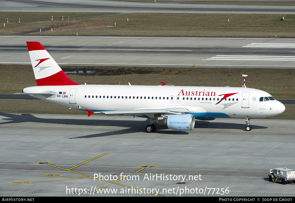 Aircraft Photo of OE-LBK | Airbus A320-214 | Austrian Airlines | AirHistory.net #77256