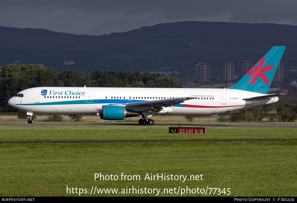 Aircraft Photo of G-DBLA | Boeing 767-35E/ER | First Choice Airways | AirHistory.net #77345