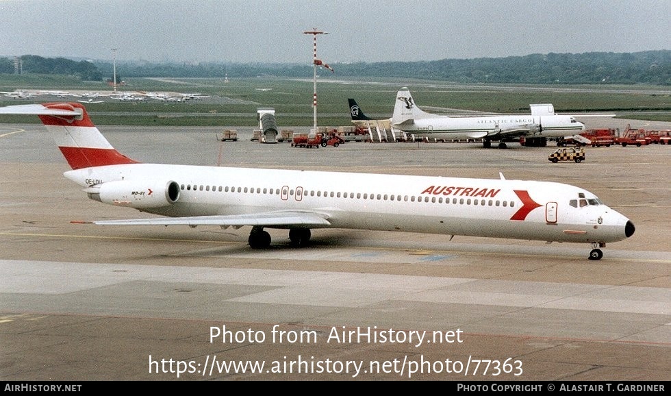 Aircraft Photo of OE-LDU | McDonnell Douglas MD-81 (DC-9-81) | Austrian Airlines | AirHistory.net #77363