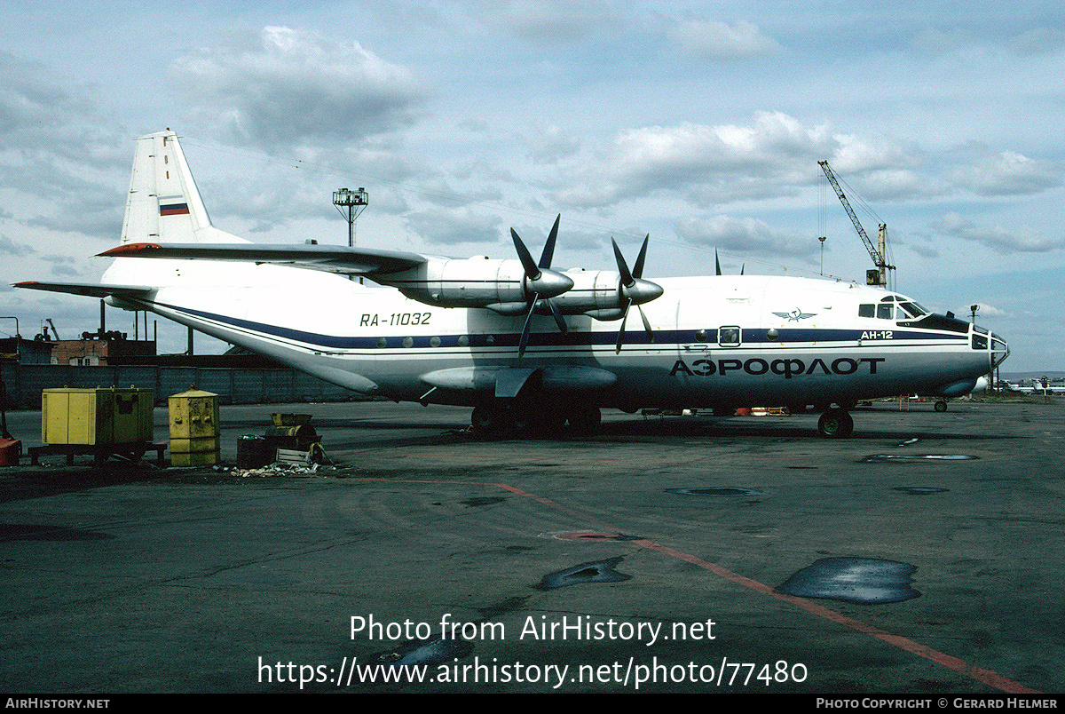 Aircraft Photo of RA-11032 | Antonov An-12B | Aeroflot | AirHistory.net #77480