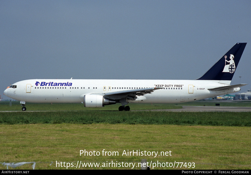 Aircraft Photo of G-BXOP | Boeing 767-3S1/ER | Britannia Airways | AirHistory.net #77493