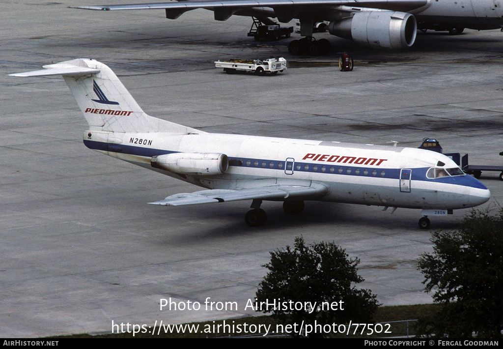 Aircraft Photo of N280N | Fokker F28-1000 Fellowship | Piedmont Airlines | AirHistory.net #77502