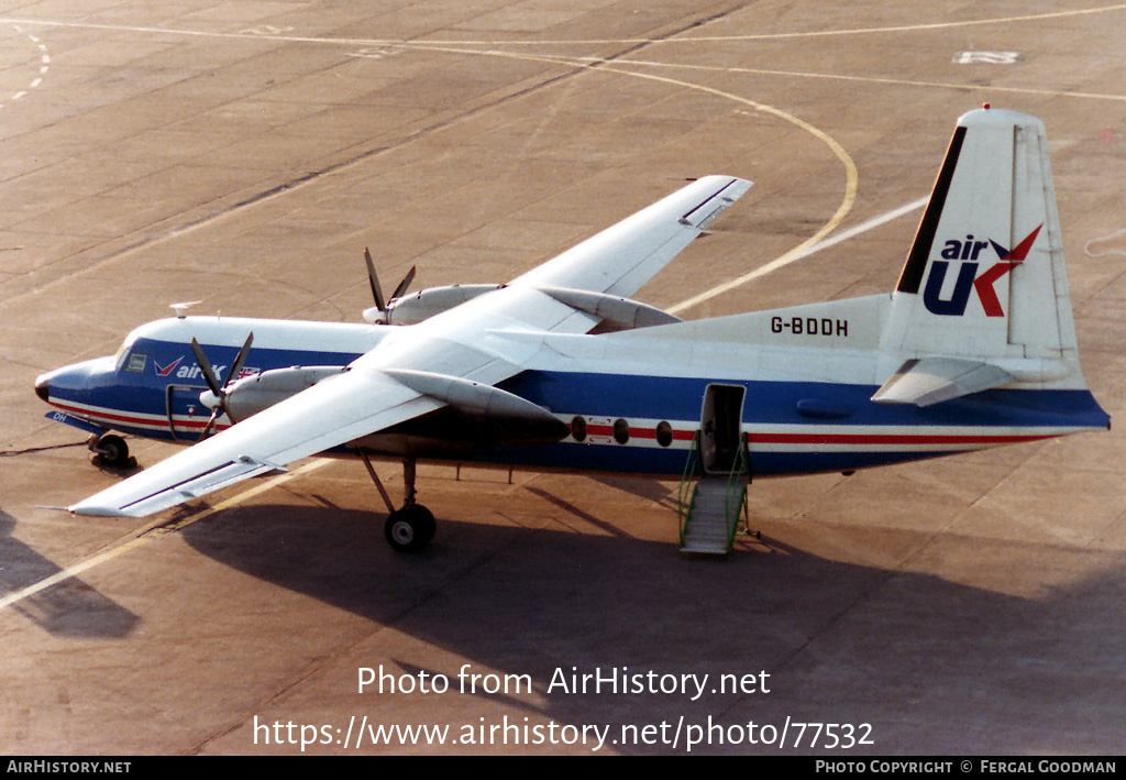 Aircraft Photo of G-BDDH | Fokker F27-200 Friendship | Air UK | AirHistory.net #77532