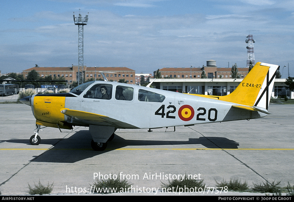 Aircraft Photo of E24A-27 | Beech F33C Bonanza | Spain - Air Force | AirHistory.net #77578