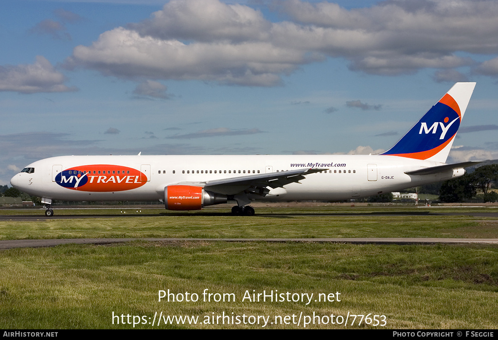 Aircraft Photo of G-DAJC | Boeing 767-31K/ER | MyTravel Airways | AirHistory.net #77653