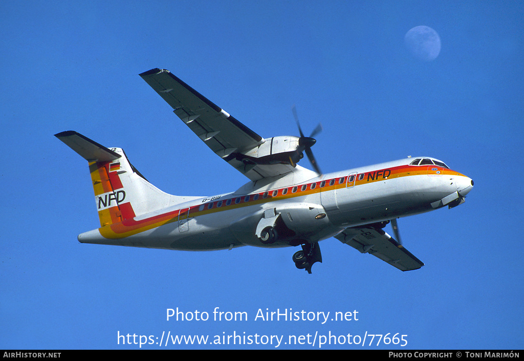 Aircraft Photo of D-BIII | ATR ATR-42-300 | NFD - Nürnberger Flugdienst | AirHistory.net #77665