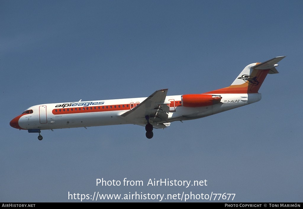 Aircraft Photo of I-ALPZ | Fokker 100 (F28-0100) | Alpi Eagles | AirHistory.net #77677