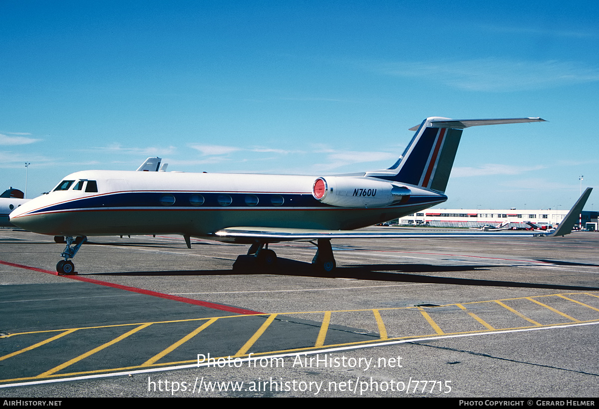 Aircraft Photo Of N760U | Grumman G-1159B Gulfstream II-B | AirHistory ...