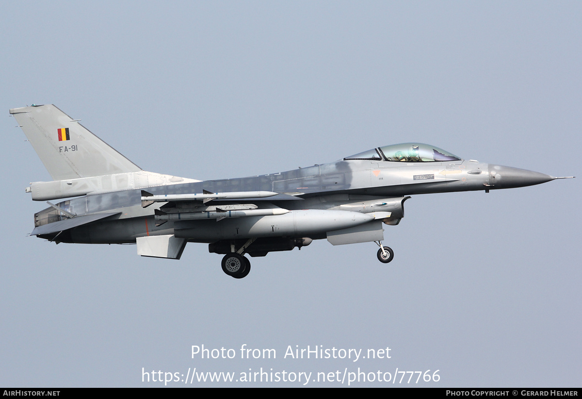 Aircraft Photo of FA-91 | General Dynamics F-16AM Fighting Falcon | Belgium - Air Force | AirHistory.net #77766