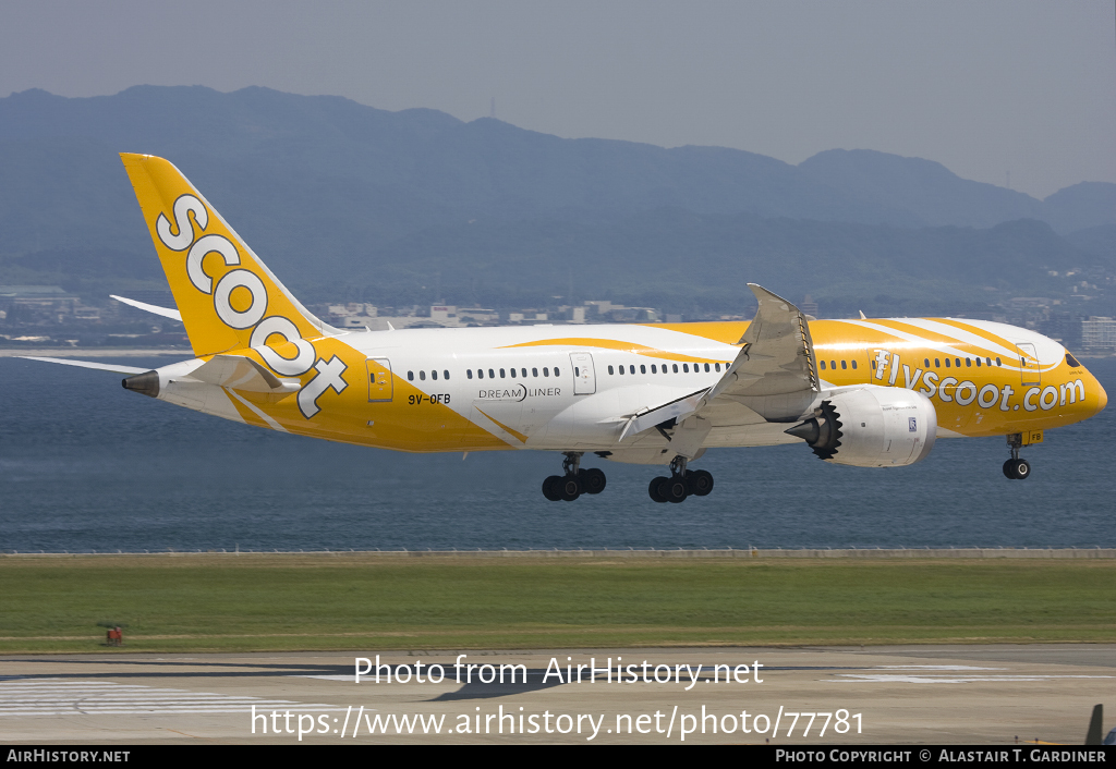 Aircraft Photo of 9V-OFB | Boeing 787-8 Dreamliner | Scoot | AirHistory.net #77781