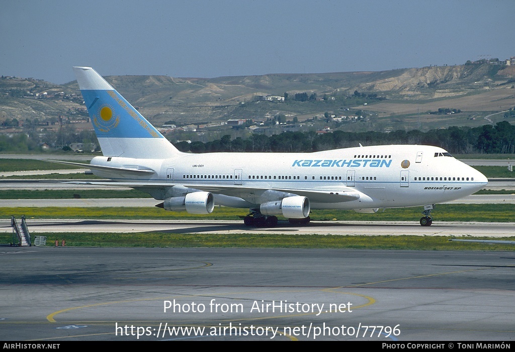 Aircraft Photo of UN-001 | Boeing 747SP-31 | Kazakhstan Government | AirHistory.net #77796