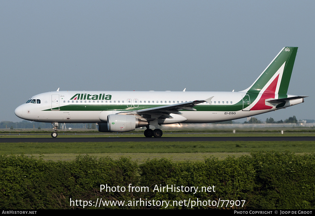 Aircraft Photo of EI-DSG | Airbus A320-216 | Alitalia | AirHistory.net #77907