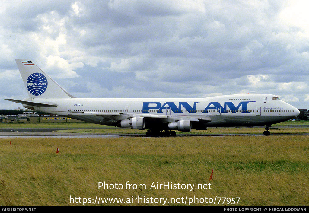 Aircraft Photo of N4704U | Boeing 747-122 | Pan American World Airways - Pan Am | AirHistory.net #77957