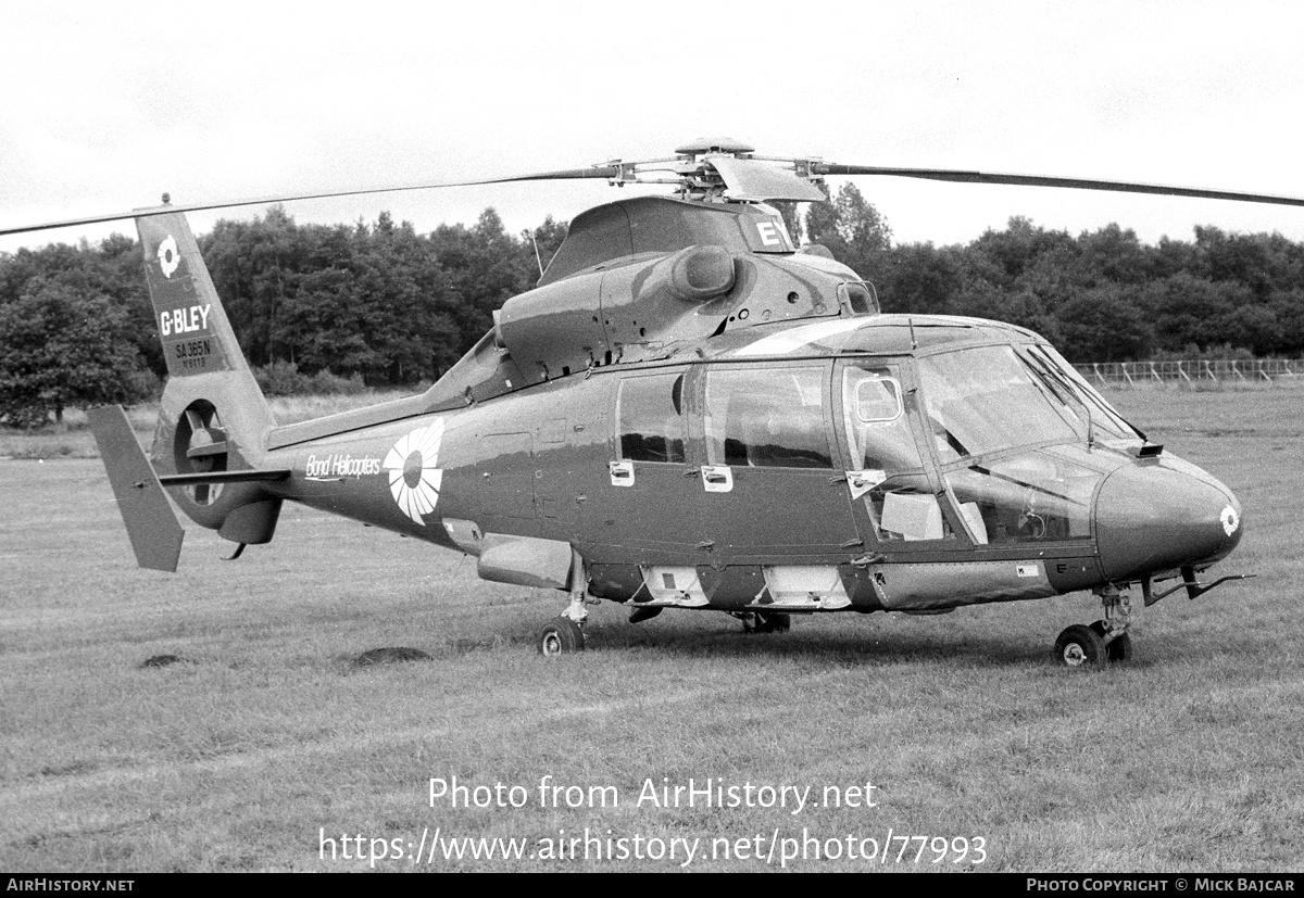 Aircraft Photo of G-BLEY | Aerospatiale SA-365N Dauphin 2 | Bond Helicopters | AirHistory.net #77993