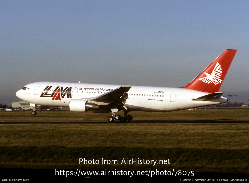 Aircraft Photo of EI-CEM | Boeing 767-2B1/ER | LAM - Linhas Aéreas de Moçambique | AirHistory.net #78075