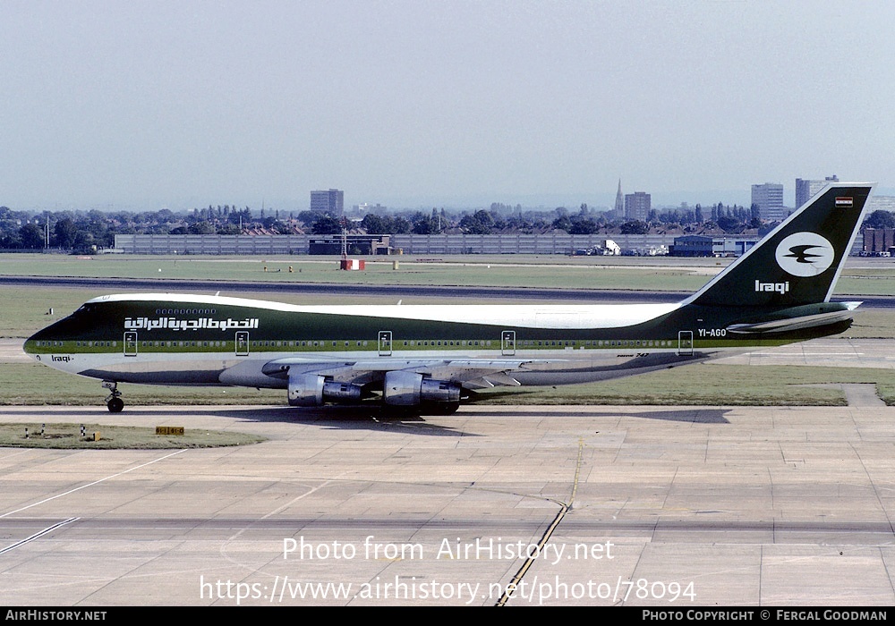 Aircraft Photo of YI-AGO | Boeing 747-270C/SCD | Iraqi Airways | AirHistory.net #78094