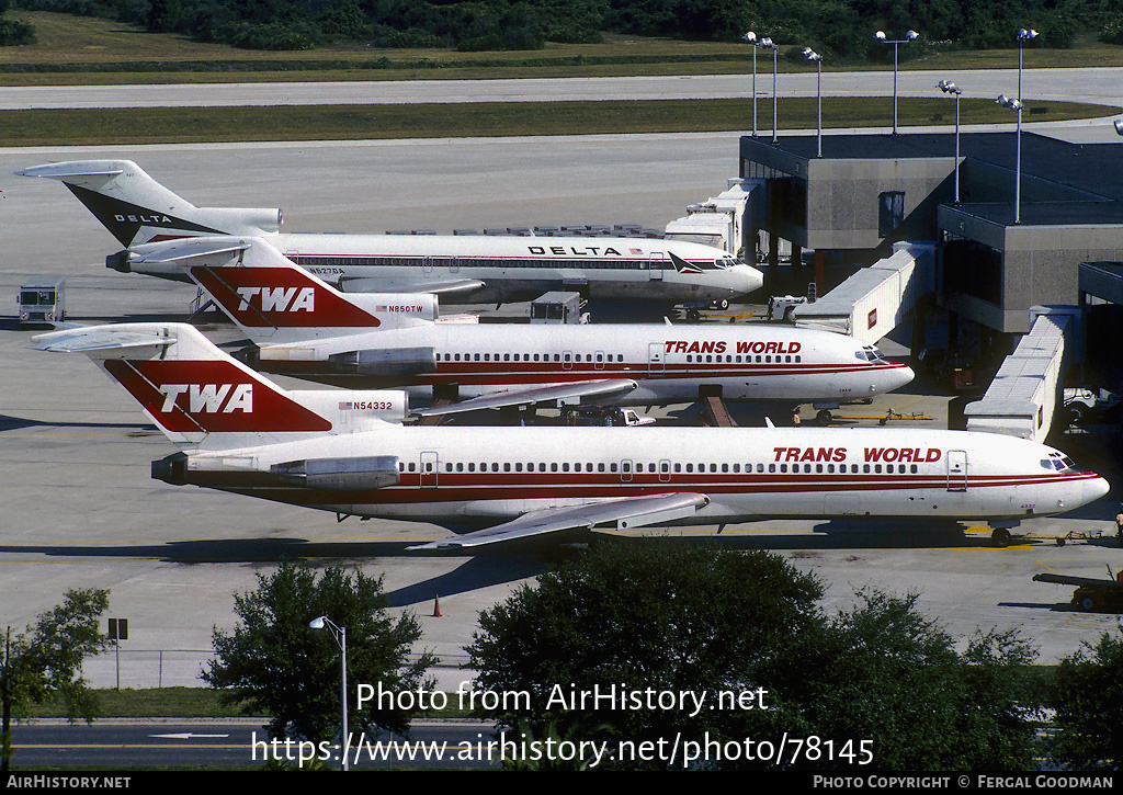 Aircraft Photo of N54332 | Boeing 727-231 | Trans World Airlines - TWA | AirHistory.net #78145