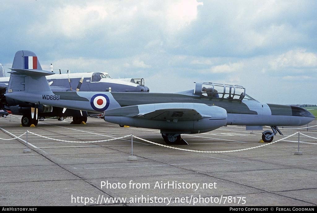 Aircraft Photo of WD686 | Gloster Meteor NF11 | UK - Air Force | AirHistory.net #78175