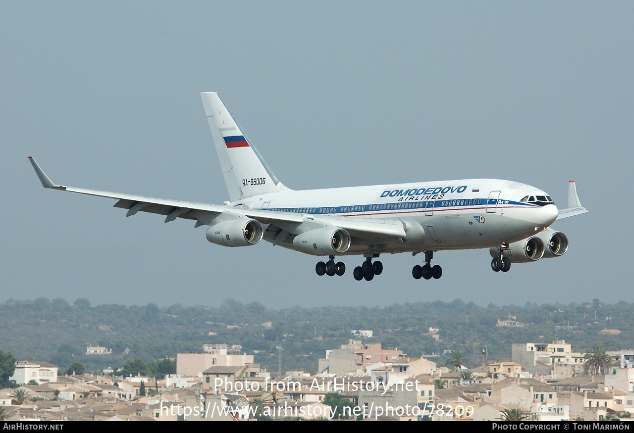 Aircraft Photo of RA-96006 | Ilyushin Il-96-300 | Domodedovo Airlines | AirHistory.net #78209