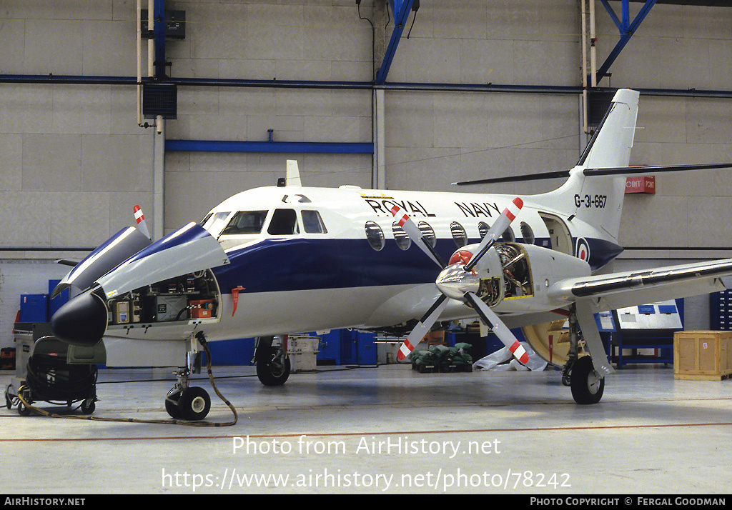 Aircraft Photo of G-31-667 | British Aerospace BAe-3100 Jetstream T3 | UK - Navy | AirHistory.net #78242