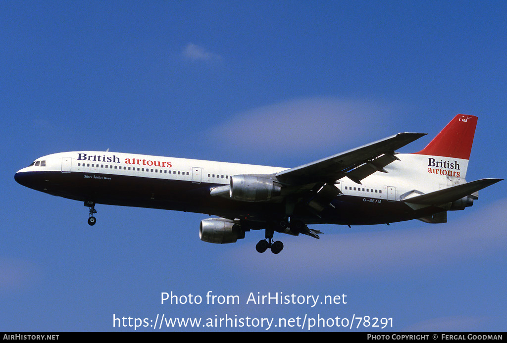 Aircraft Photo of G-BEAM | Lockheed L-1011-385-1 TriStar 50 | British Airtours | AirHistory.net #78291