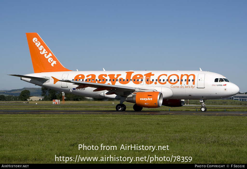 Aircraft Photo of G-EZDF | Airbus A319-111 | EasyJet | AirHistory.net #78359