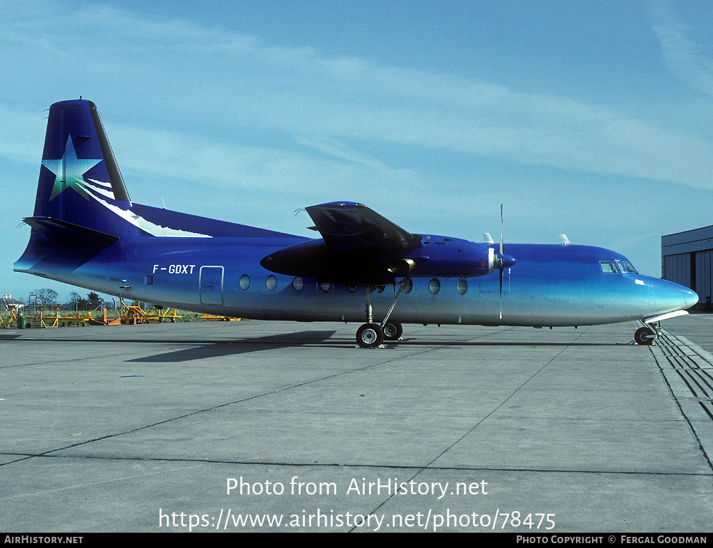 Aircraft Photo of F-GDXT | Fairchild F-27J | Stellair Transports Aériens | AirHistory.net #78475