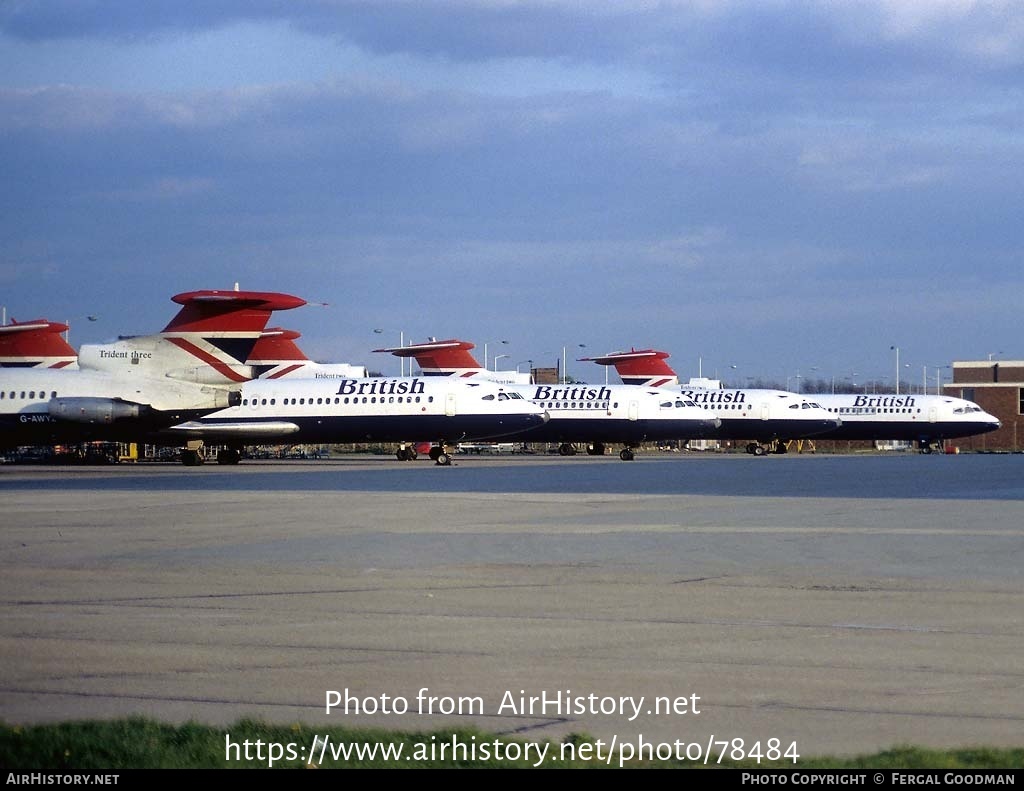 Aircraft Photo of G-AWYZ | Hawker Siddeley HS-121 Trident 3B | British Airways | AirHistory.net #78484