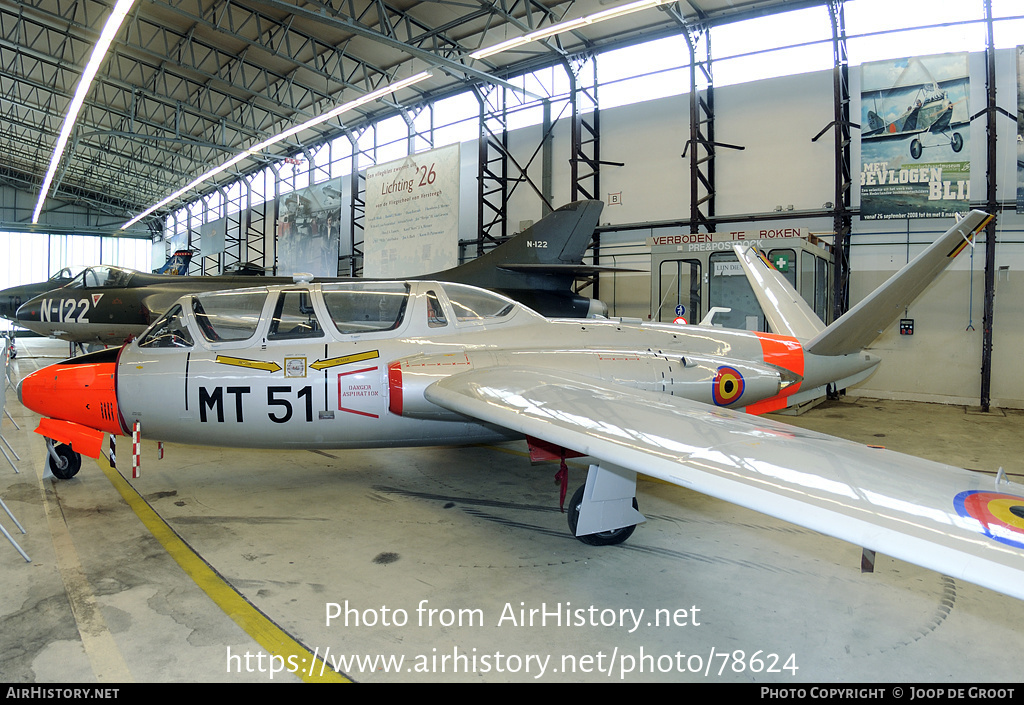 Aircraft Photo of MT51 | Fouga CM-170R Magister | Belgium - Air Force | AirHistory.net #78624