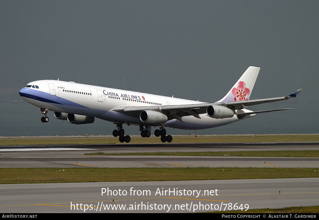 Aircraft Photo of B-18803 | Airbus A340-313 | China Airlines | AirHistory.net #78649