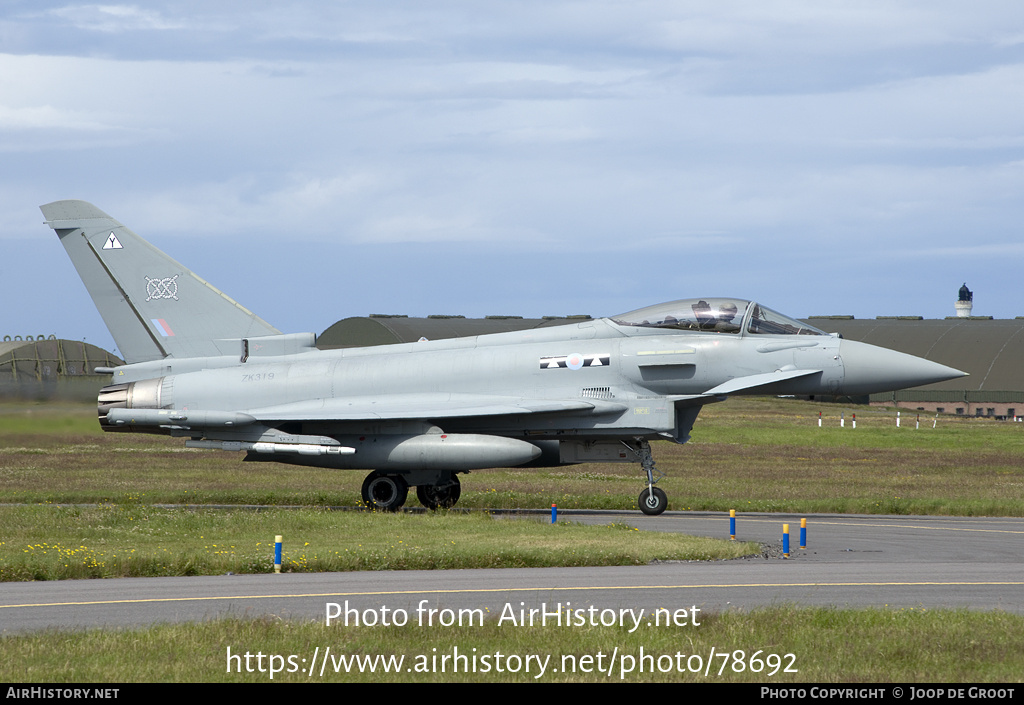 Aircraft Photo of ZK319 | Eurofighter EF-2000 Typhoon FGR4 | UK - Air Force | AirHistory.net #78692