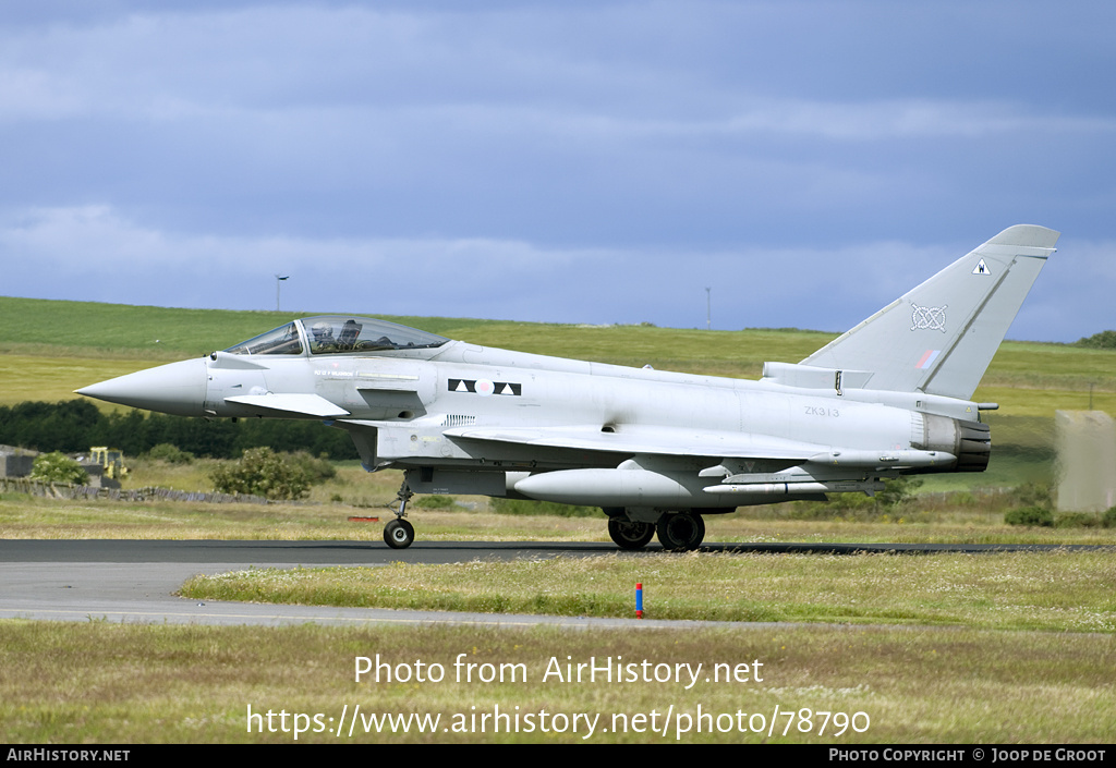 Aircraft Photo of ZK313 | Eurofighter EF-2000 Typhoon FGR4 | UK - Air Force | AirHistory.net #78790