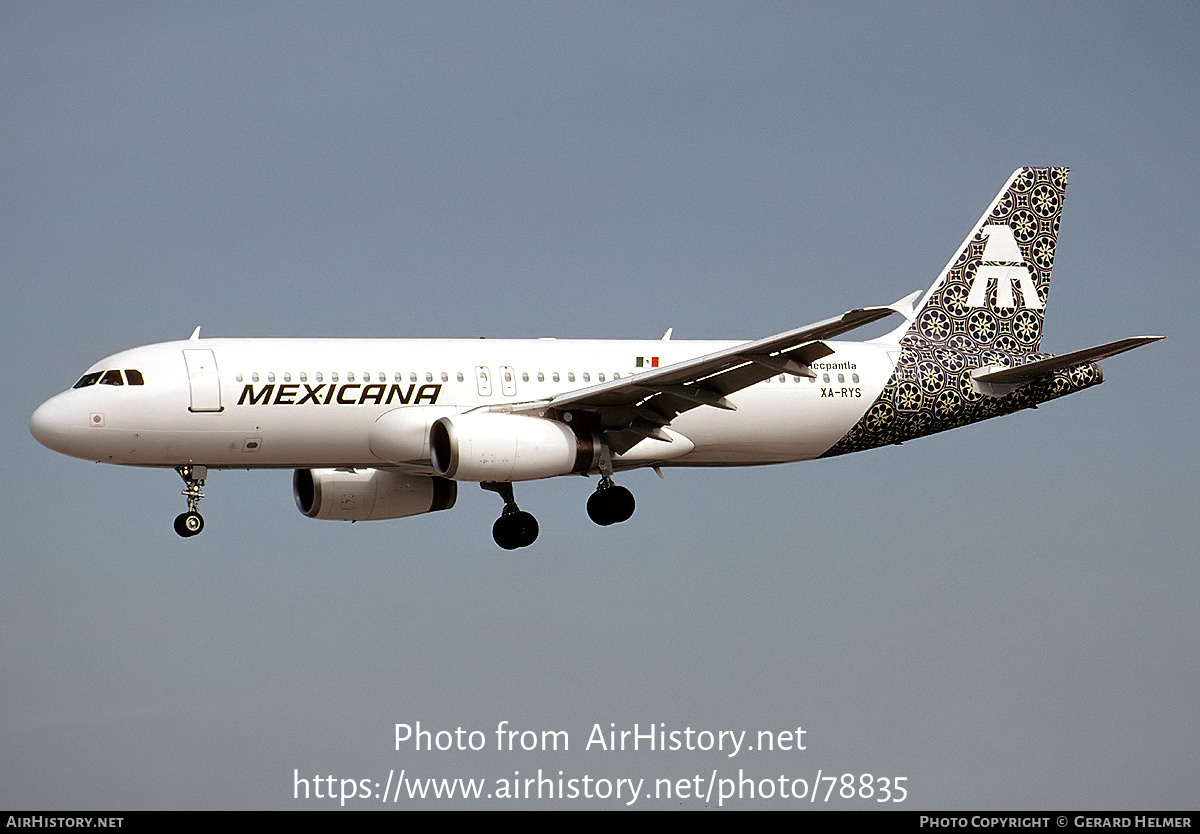 Aircraft Photo of XA-RYS | Airbus A320-231 | Mexicana | AirHistory.net #78835