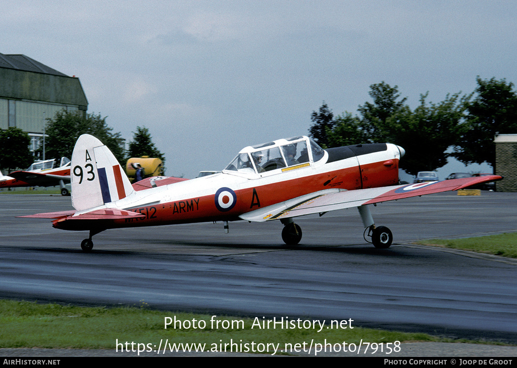 Aircraft Photo of WK512 | De Havilland DHC-1 Chipmunk T10 | UK - Army | AirHistory.net #79158