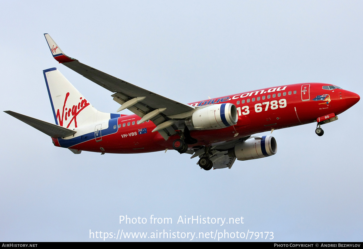 Aircraft Photo of VH-VBS | Boeing 737-7BX | Virgin Blue Airlines | AirHistory.net #79173